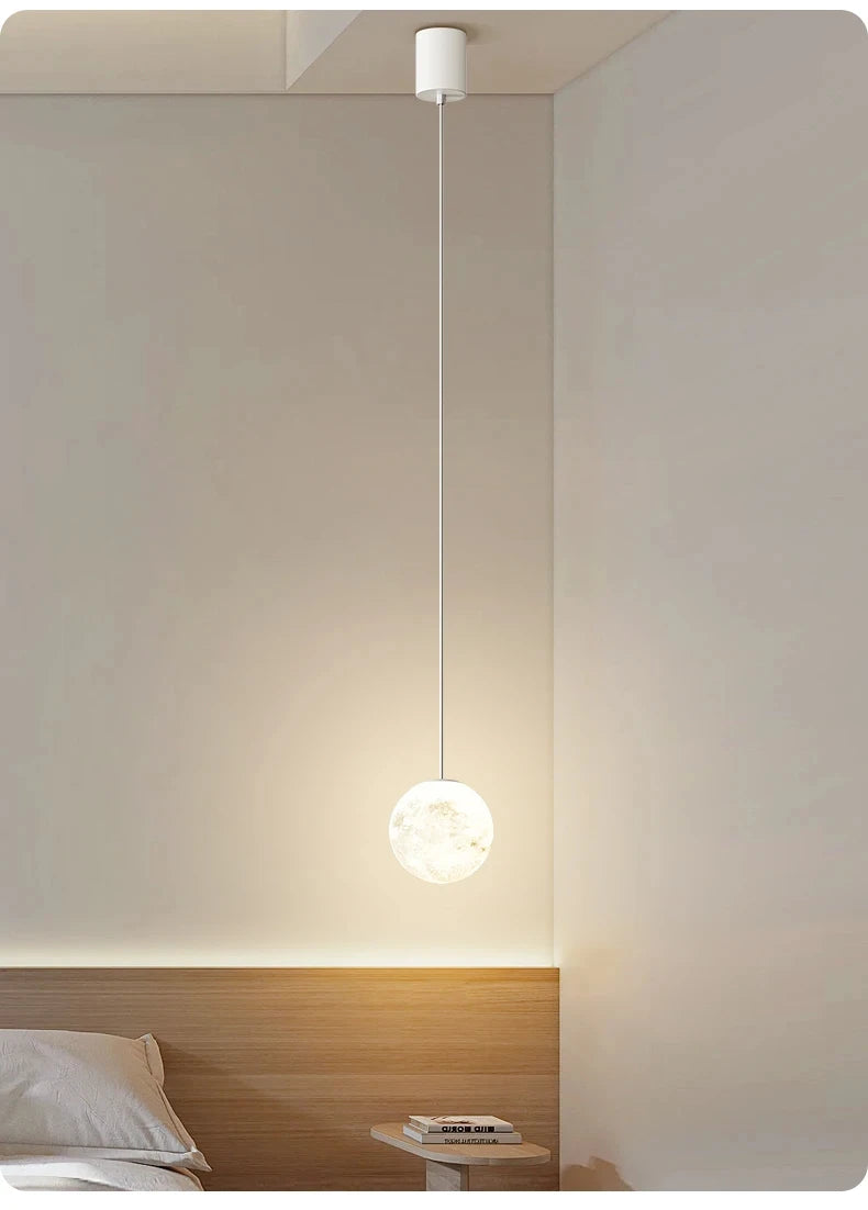 Bedside Pendant Lights Minimalist Modern TV Background Wall Light Lunar Astronaut Children&