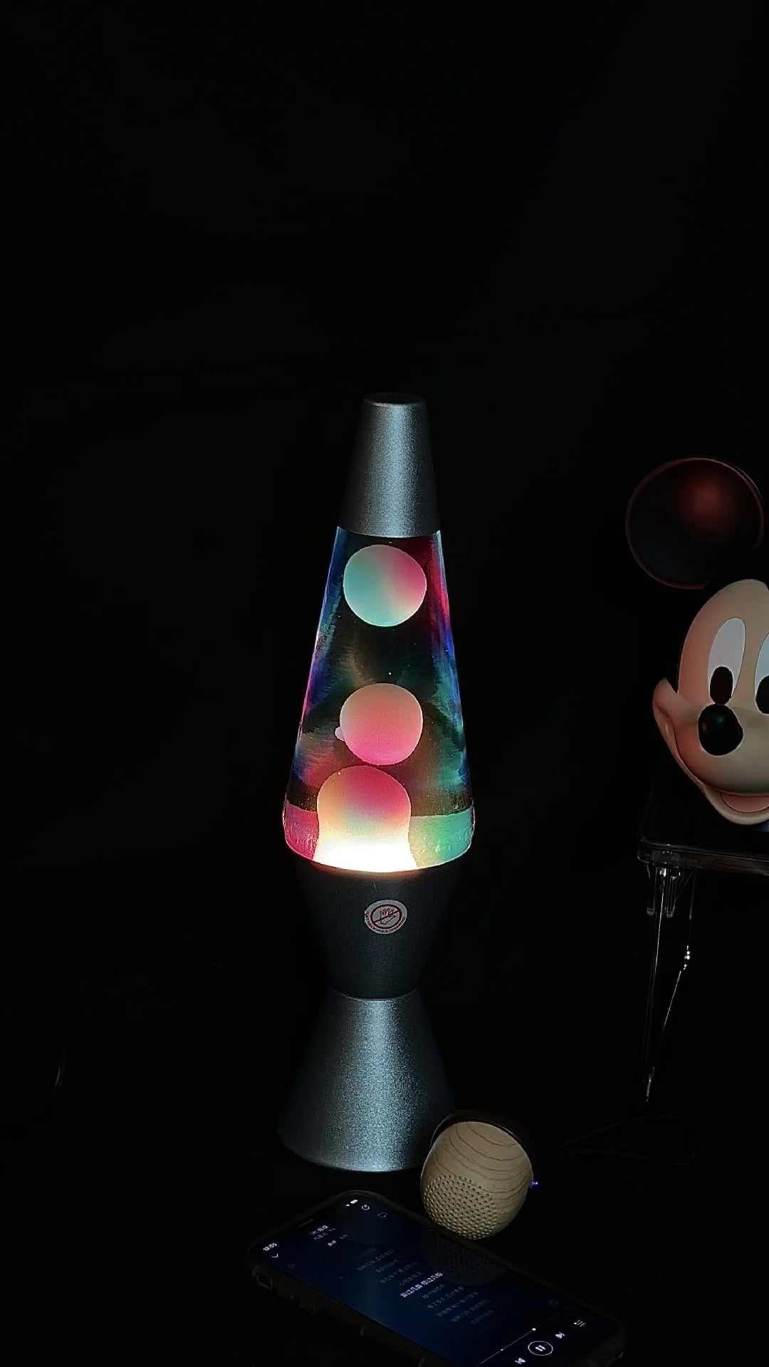 Lava Lamp Volcano Cone Bottle Floating Jellyfish Night Light