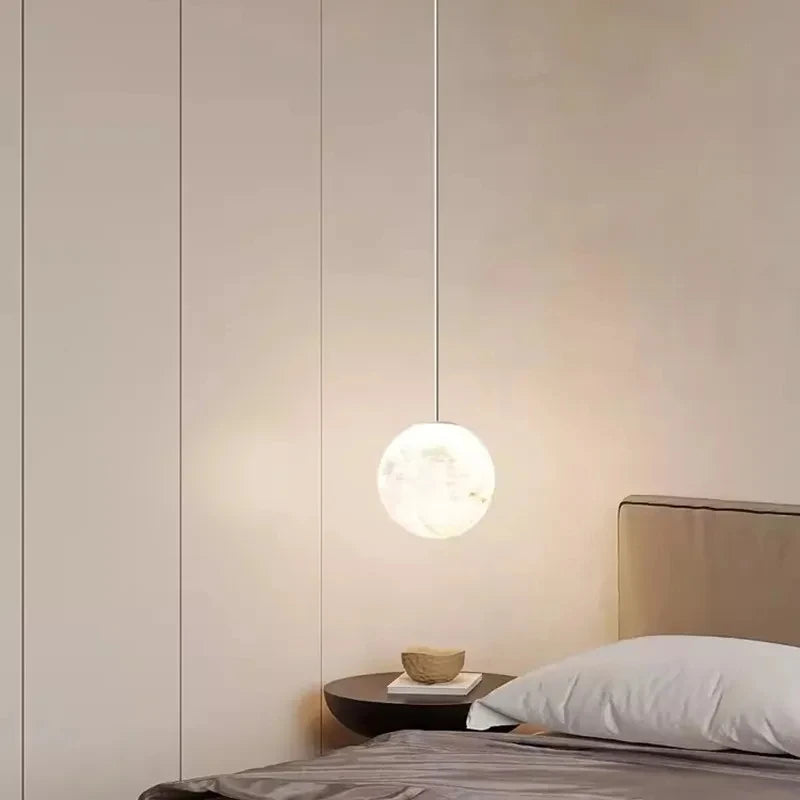 Bedside Pendant Lights Minimalist Modern TV Background Wall Light Lunar Astronaut Children&