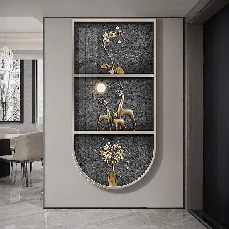 Living Room Entrance Painting Mural Light Elephant