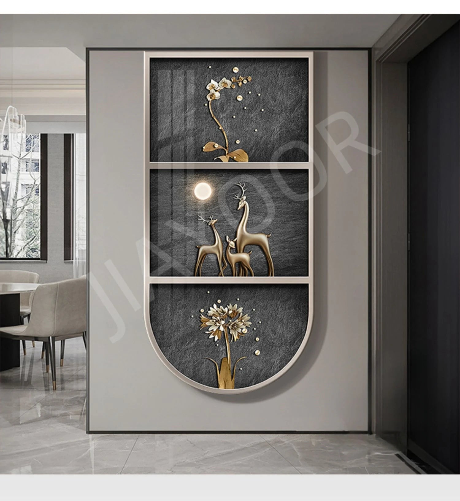Living Room Entrance Painting Mural Light Elephant