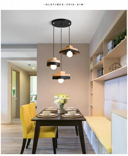 Modern Wood Chandelier Lighting for Cafe/Dining/Restaurant Interior  Lights