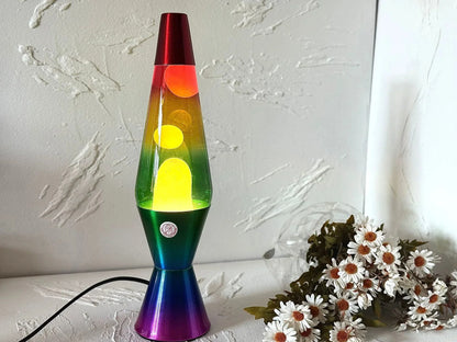 Lava Lamp Volcano Cone Bottle Floating Jellyfish Night Light