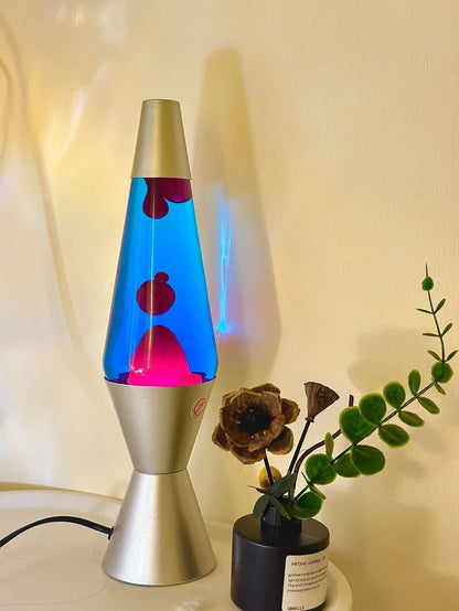 Lava Lamp Volcano Cone Bottle Floating Jellyfish Night Light
