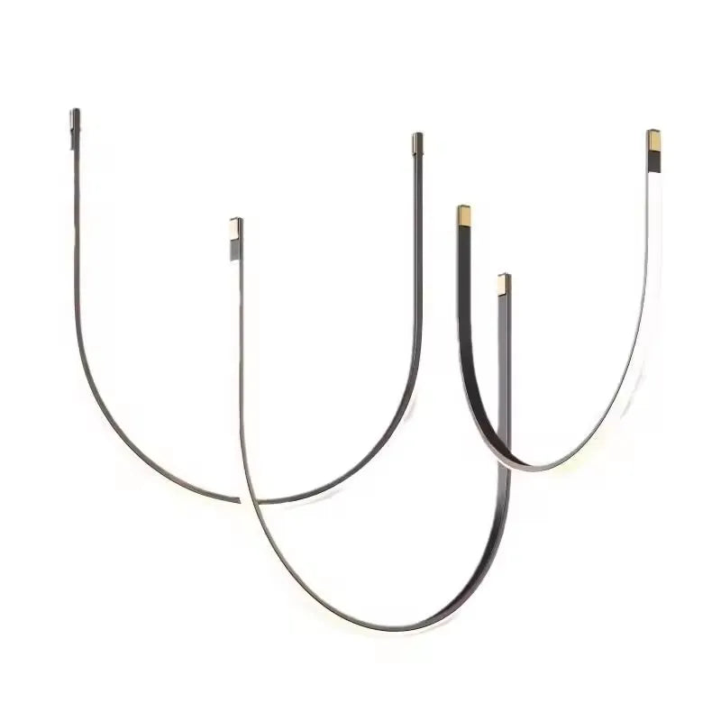 Living Room Study Modern Lines U shaped Dining l Chandelier LED