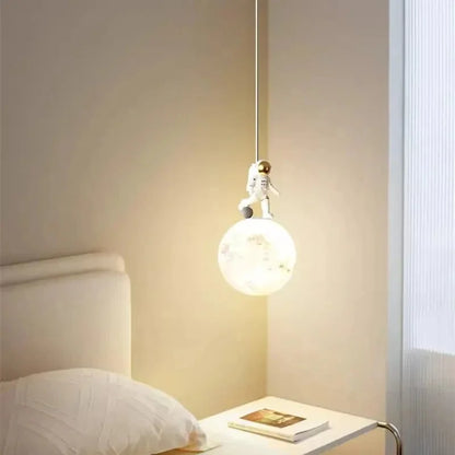 Bedside Pendant Lights Minimalist Modern TV Background Wall Light Lunar Astronaut Children&