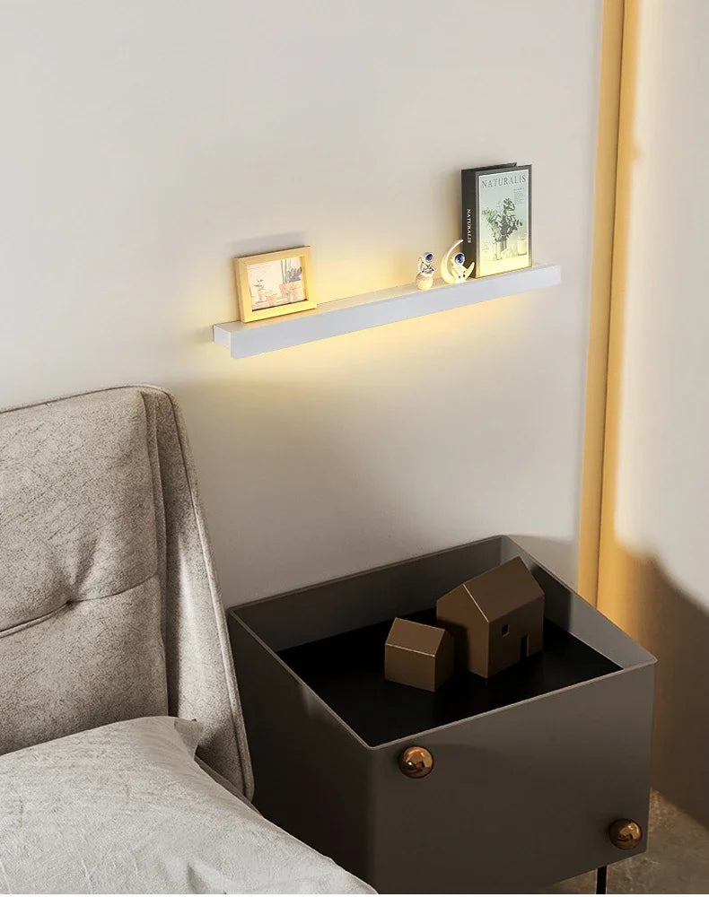 Bedroom Headboard Shelf Wall Light Nordic Modern Simple Long Strip Living Room Home Decor LED Lights Sofa Background Wall Lamp