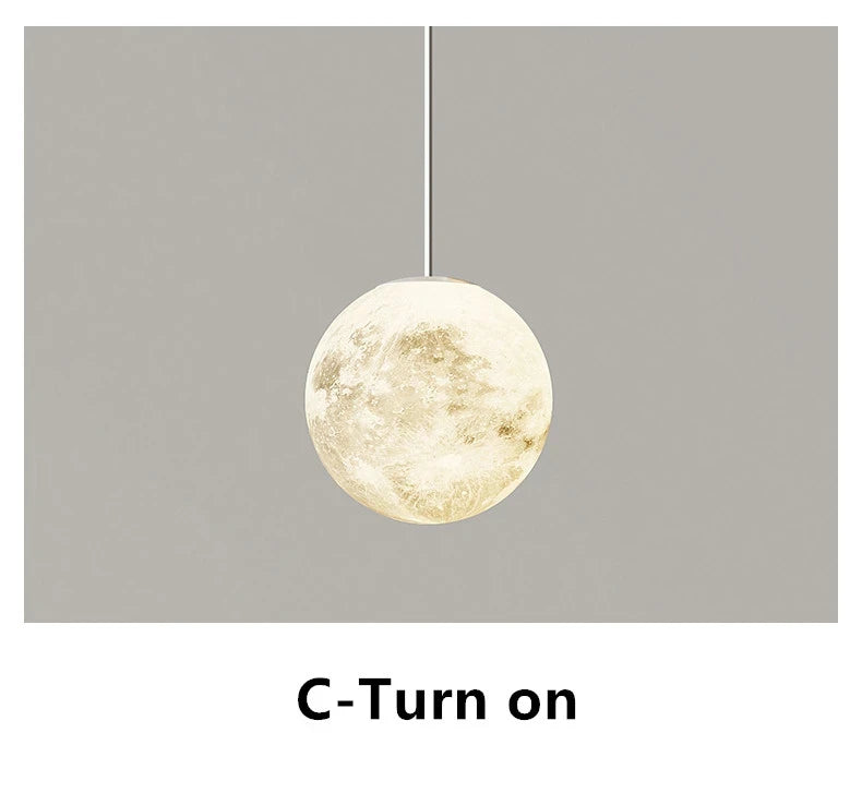 Bedside Pendant Lights Minimalist Modern TV Background Wall Light Lunar Astronaut Children&