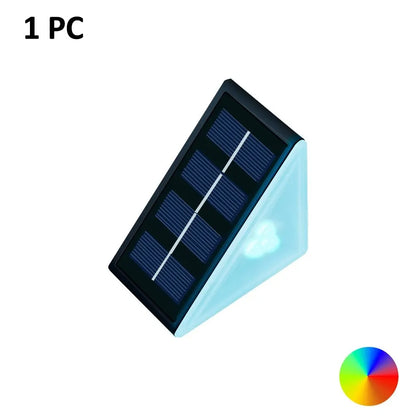 Outdoor Solar Step Lights, Warm White &amp; RGB
