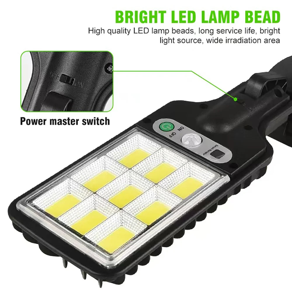 Solar Outdoor LED Wall Light with Human Body Waterproof