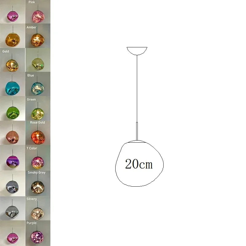 Nordic LED PVC Pendant Light Lava Home Decoration Living Room
