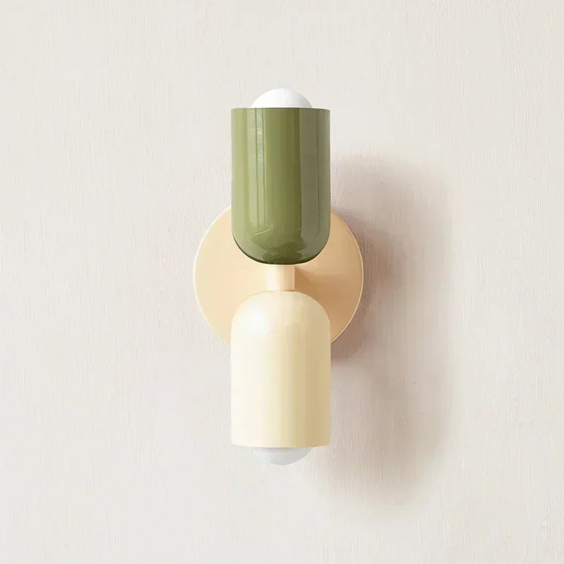Colorful bedside wall lamp Nordic living room corridor Wall light Children&
