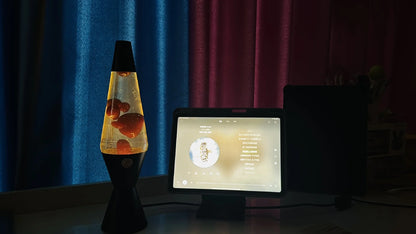 Lava Lamp Volcano Cone Bottle Floating Jellyfish Night Light