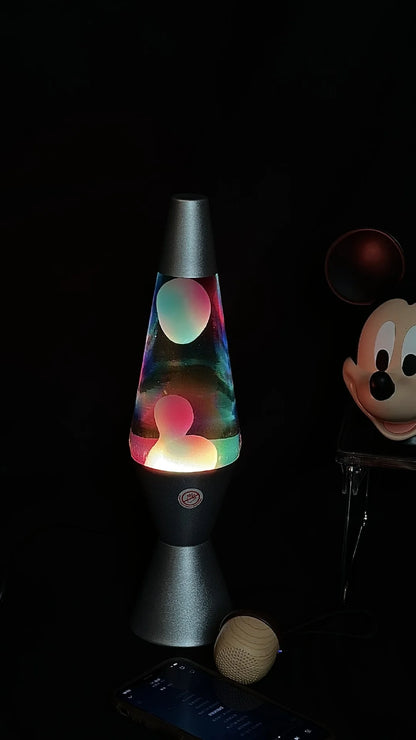 Lava Lamp Volcano Cone Bottle Floating Jellyfish Night Light