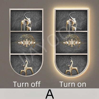 Living Room Entrance Painting Mural Light Elephant