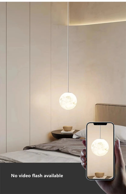 Bedside Pendant Lights Minimalist Modern TV Background Wall Light Lunar Astronaut Children&