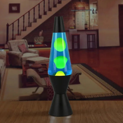 Lava Lamp Volcano Cone Bottle Floating Jellyfish Night Light