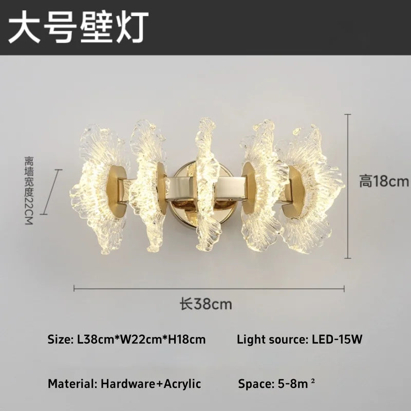 French light luxury living room chandelier duplex staircase bedroom dining room creative flower beauty salon lighting fixtures