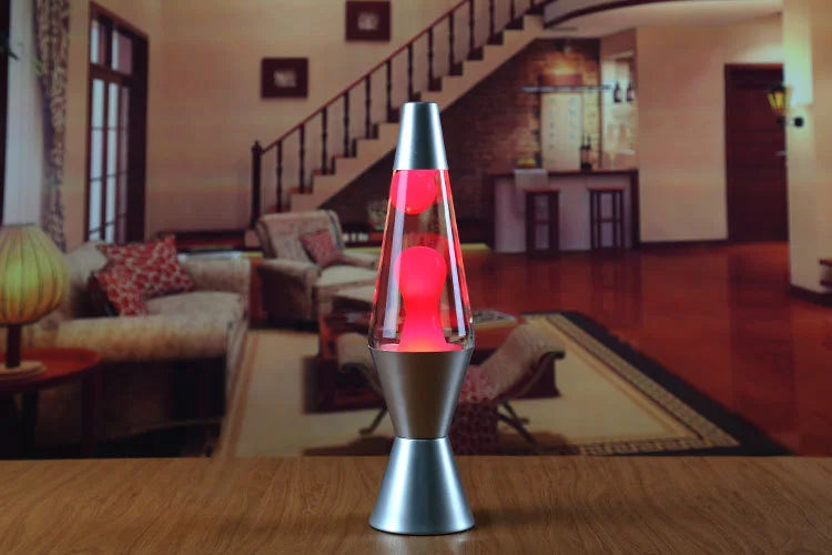 Lava Lamp Volcano Cone Bottle Floating Jellyfish Night Light