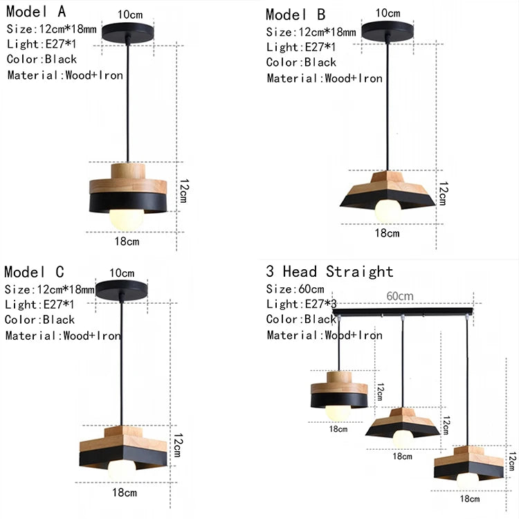 Modern Wood Chandelier Lighting for Cafe/Dining/Restaurant Interior  Lights