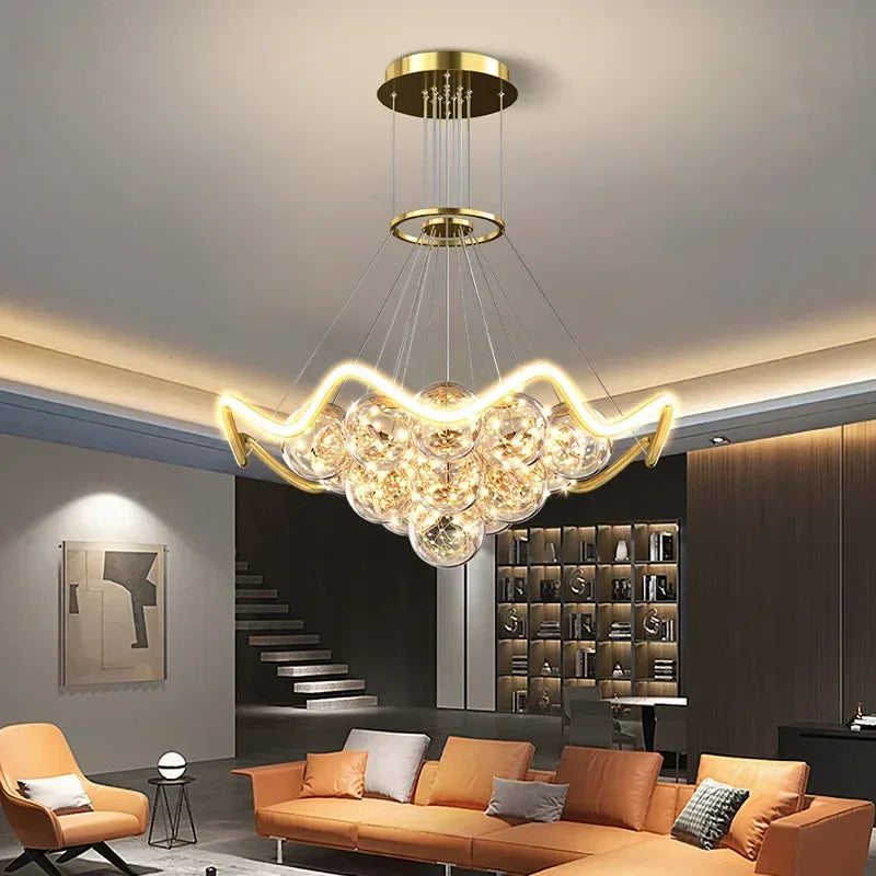 Modern Minimalist Living Room LED Chandeliers Pendant Lamps