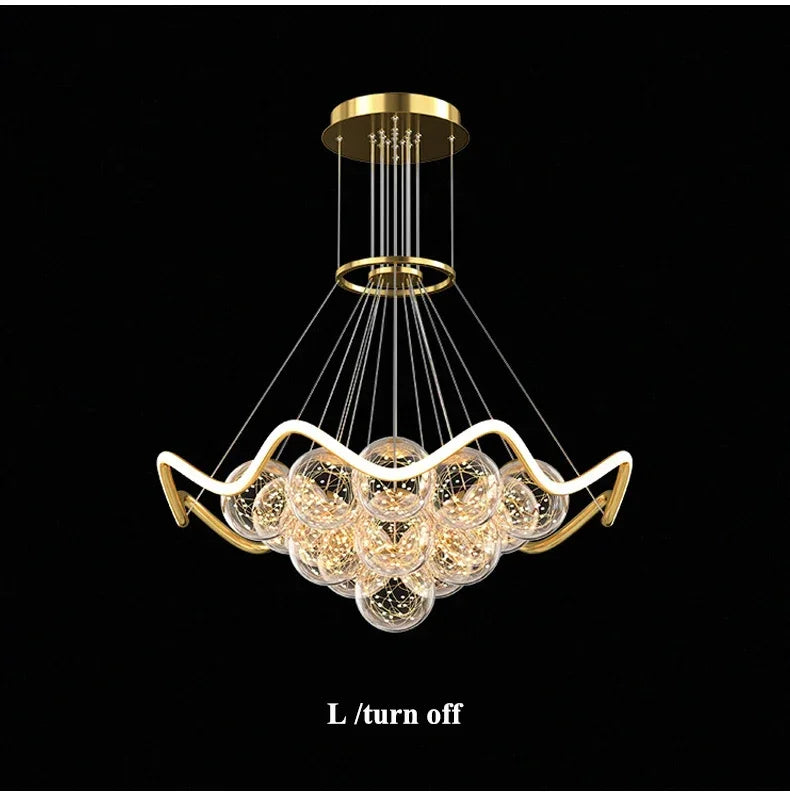 Modern Minimalist Living Room LED Chandeliers Pendant Lamps