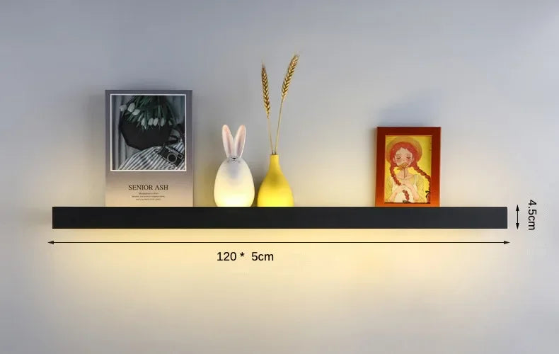 Bedroom Headboard Shelf Wall Light Nordic Modern Simple Long Strip Living Room Home Decor LED Lights Sofa Background Wall Lamp