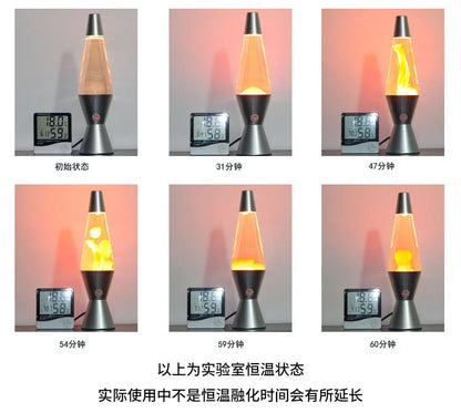 Lava Lamp Volcano Cone Bottle Floating Jellyfish Night Light