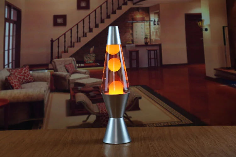 Lava Lamp Volcano Cone Bottle Floating Jellyfish Night Light