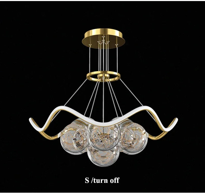 Modern Minimalist Living Room LED Chandeliers Pendant Lamps