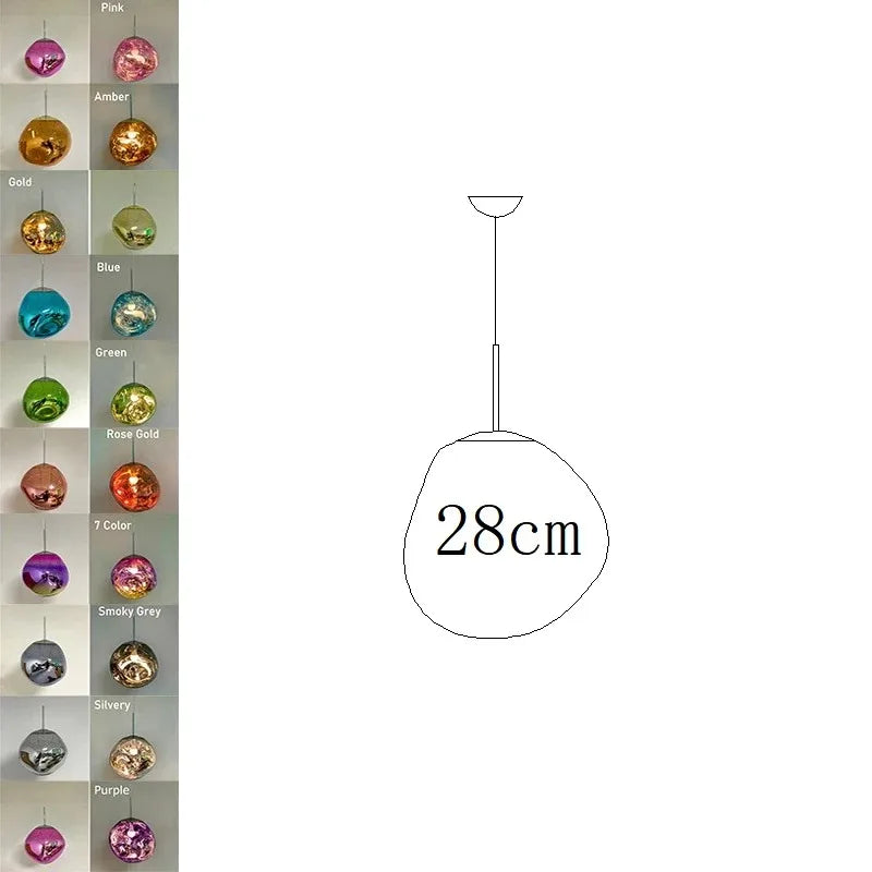 Nordic LED PVC Pendant Light Lava Home Decoration Living Room