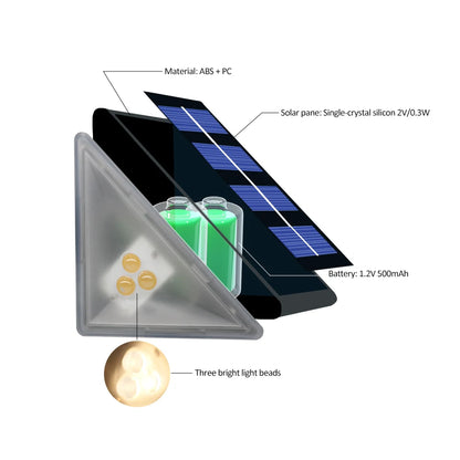 Outdoor Solar Step Lights, Warm White &amp; RGB