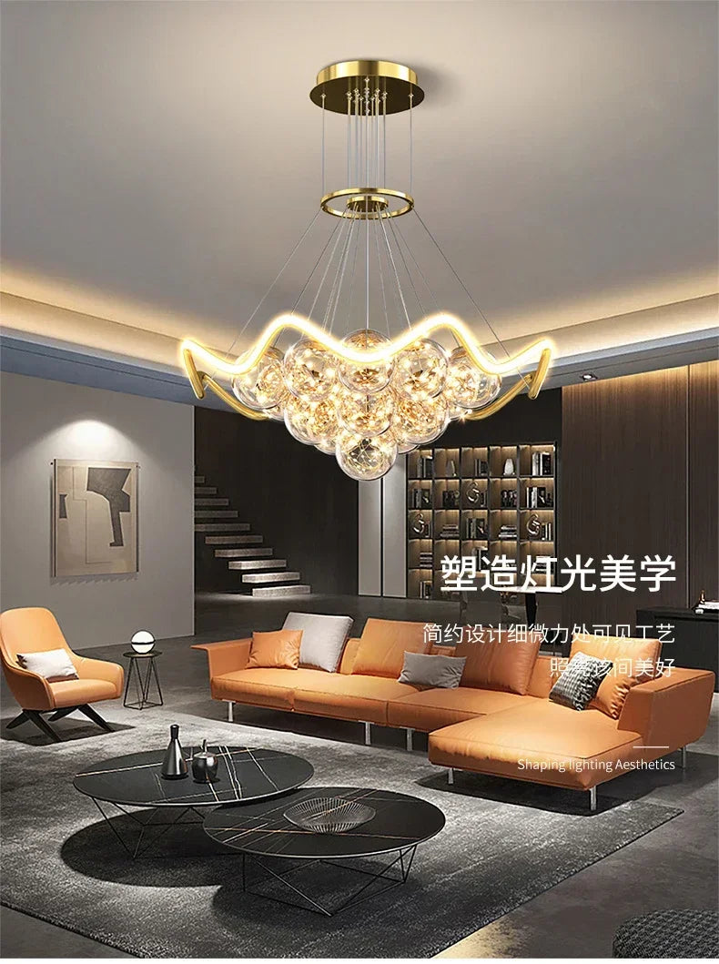 Modern Minimalist Living Room LED Chandeliers Pendant Lamps