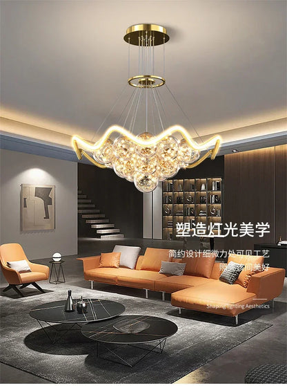Modern Minimalist Living Room LED Chandeliers Pendant Lamps