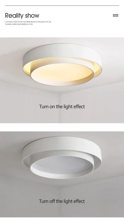 Bedroom Living Room Lamp Led Ceiling Light Minimalist Modern White Black Grey Indoor Lighting Fixture Home Hotel Luminarie