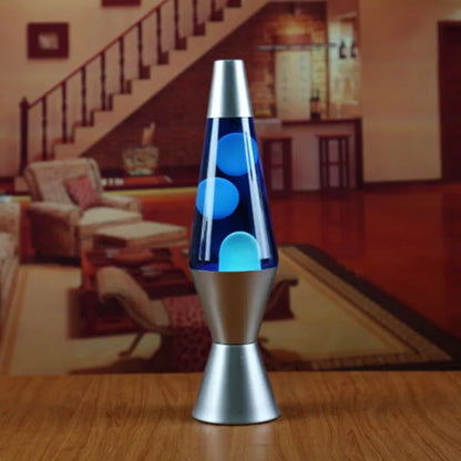 Lava Lamp Volcano Cone Bottle Floating Jellyfish Night Light