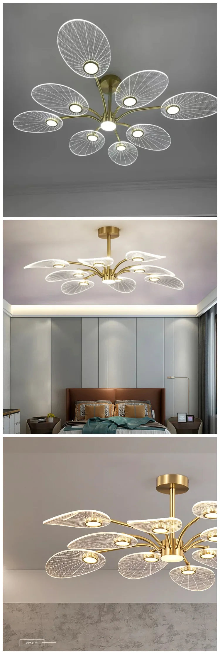 Living Room Ceiling Chandelier Modern Interior Decoration Study Bedroom Pendant Light Dining Room Kitchen Chandelier Led Lamp