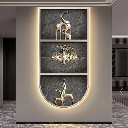 Living Room Entrance Painting Mural Light Elephant