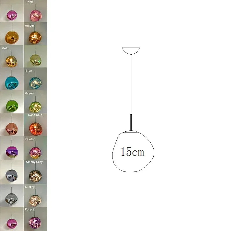 Nordic LED PVC Pendant Light Lava Home Decoration Living Room