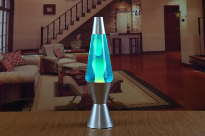 Lava Lamp Volcano Cone Bottle Floating Jellyfish Night Light