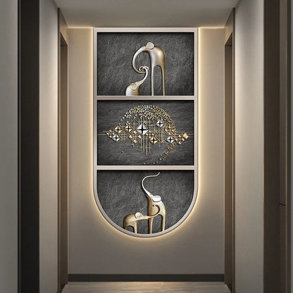 Living Room Entrance Painting Mural Light Elephant