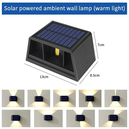 Outdoor Led Solar Light Dusk to Dawn Deck Light Garden Yard Decor Waterproof Wall Light for Garden Yard Porch Landscape Lighting