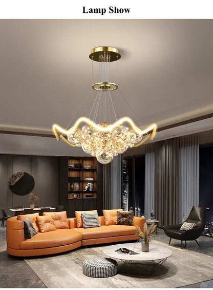 Modern Minimalist Living Room LED Chandeliers Pendant Lamps