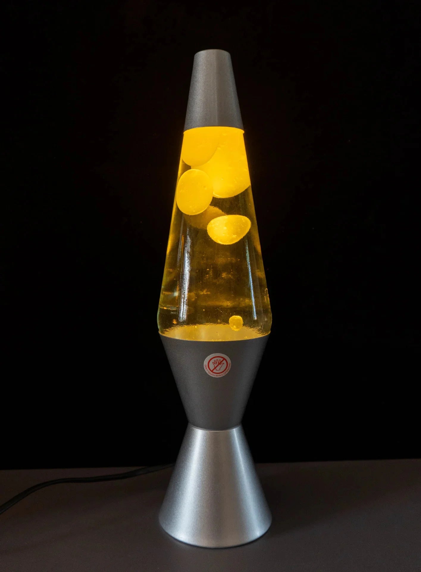 Lava Lamp Volcano Cone Bottle Floating Jellyfish Night Light