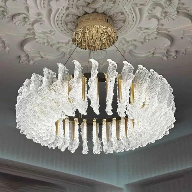French light luxury living room chandelier duplex staircase bedroom dining room creative flower beauty salon lighting fixtures