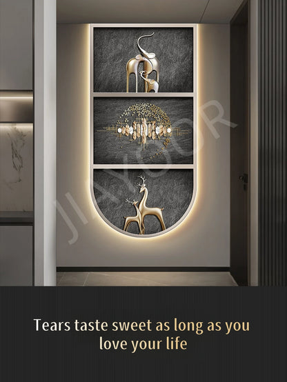 Living Room Entrance Painting Mural Light Elephant