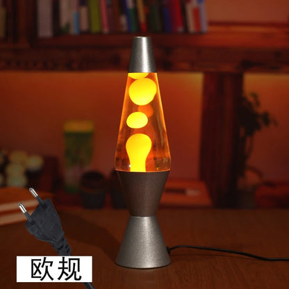 Lava Lamp Volcano Cone Bottle Floating Jellyfish Night Light