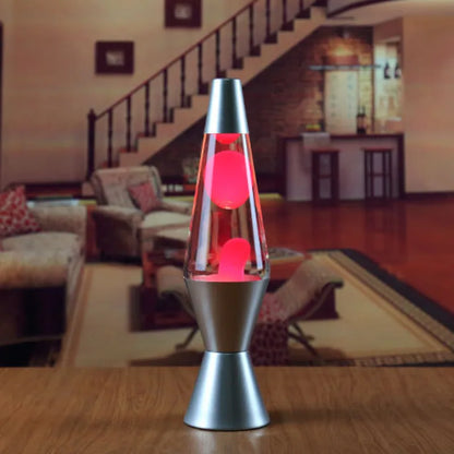 Lava Lamp Volcano Cone Bottle Floating Jellyfish Night Light