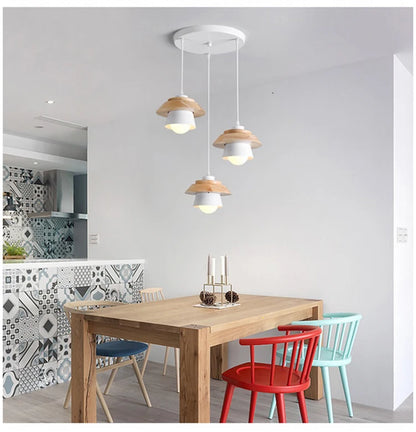 Modern Wood Chandelier Lighting for Cafe/Dining/Restaurant Interior  Lights
