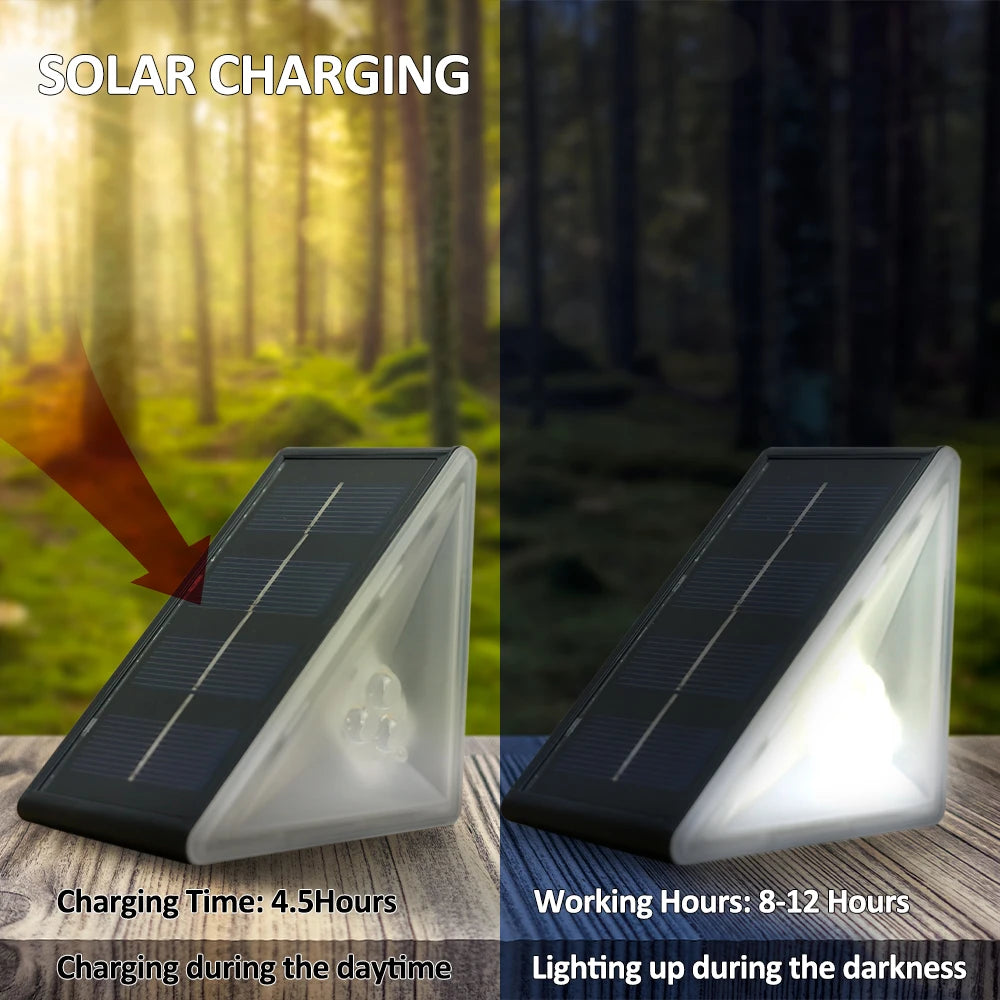 Outdoor Solar Step Lights, Warm White &amp; RGB
